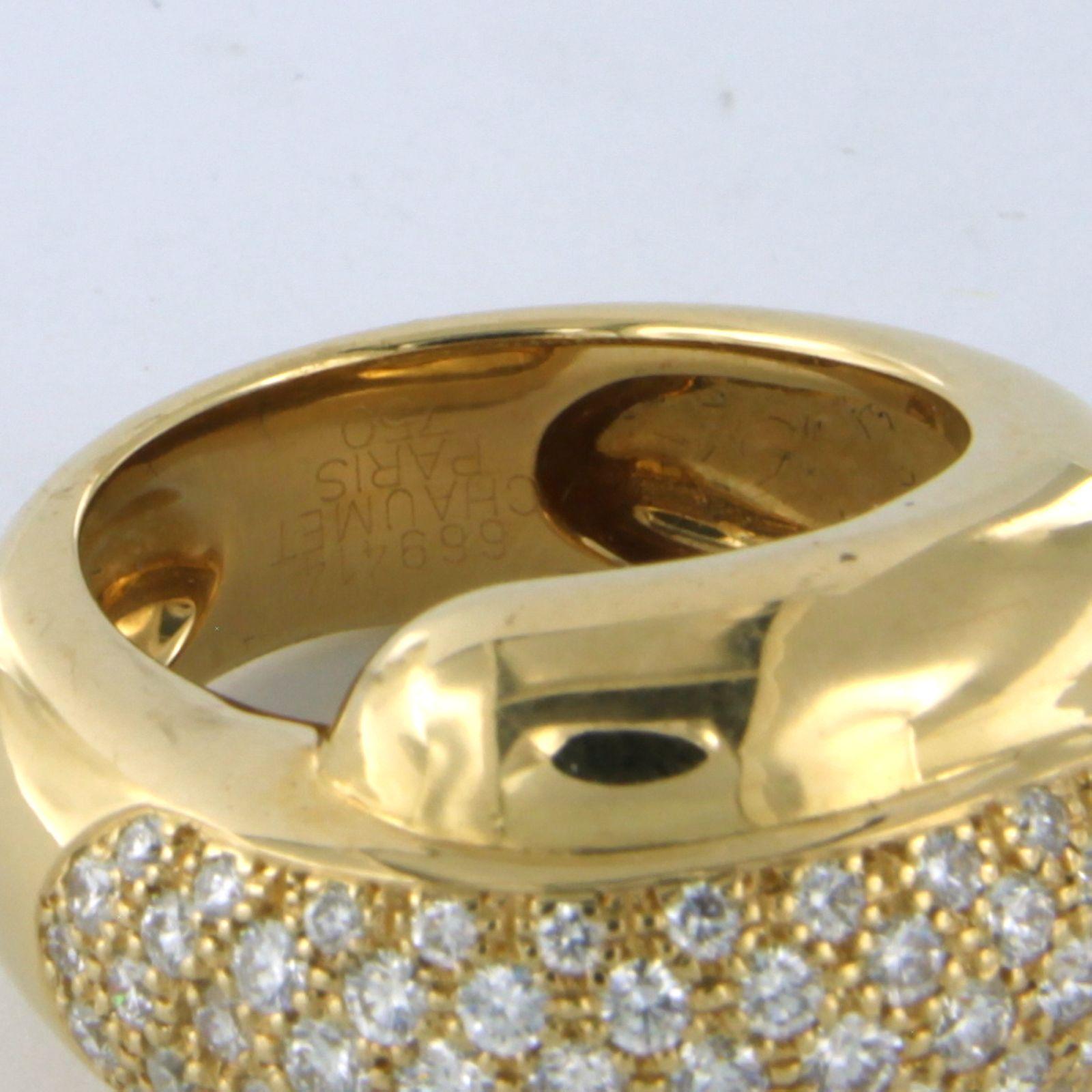 CHAUMET PARIS ring with diamonds 18k yellow gold For Sale 2