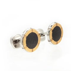 Chaumet Paris Stainless Steel & Gold Cufflinks