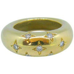 Chaumet Paris Star Setting Diamond Cocktail Ring, 18kt Yellow Gold