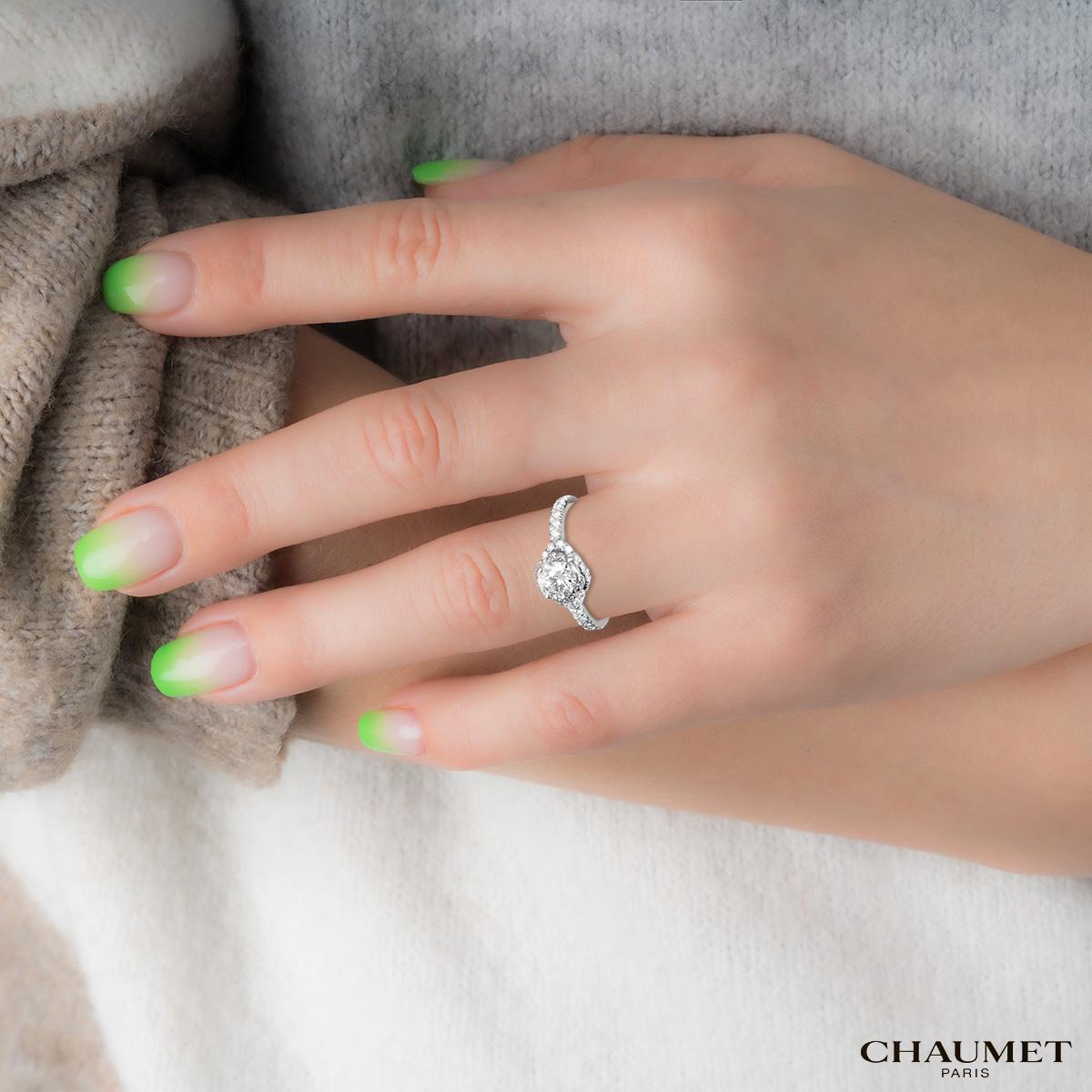 Chaumet Platinum Liens D'amour Diamond Ring 0.51ct G/VVS2  1