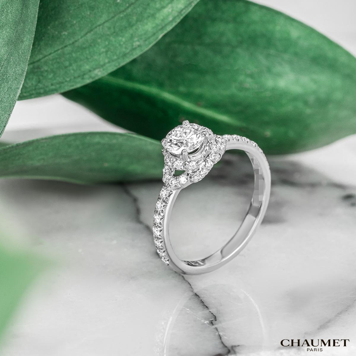 Chaumet Platin Liens D''amour Diamantring 0,51 Karat G/VVS2 2