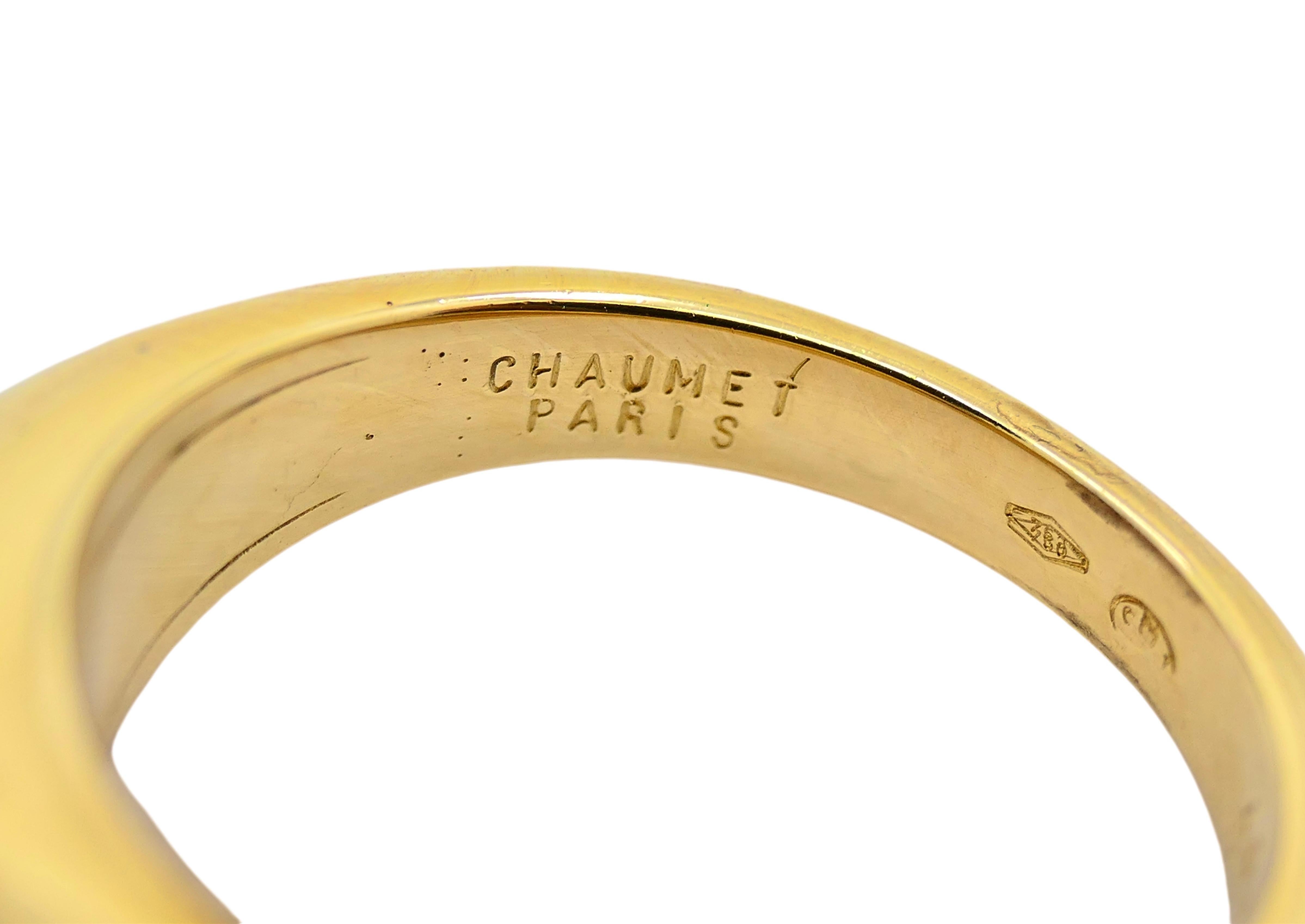 Chaumet Ring Blue Iolite 18k Gold Band For Sale 6