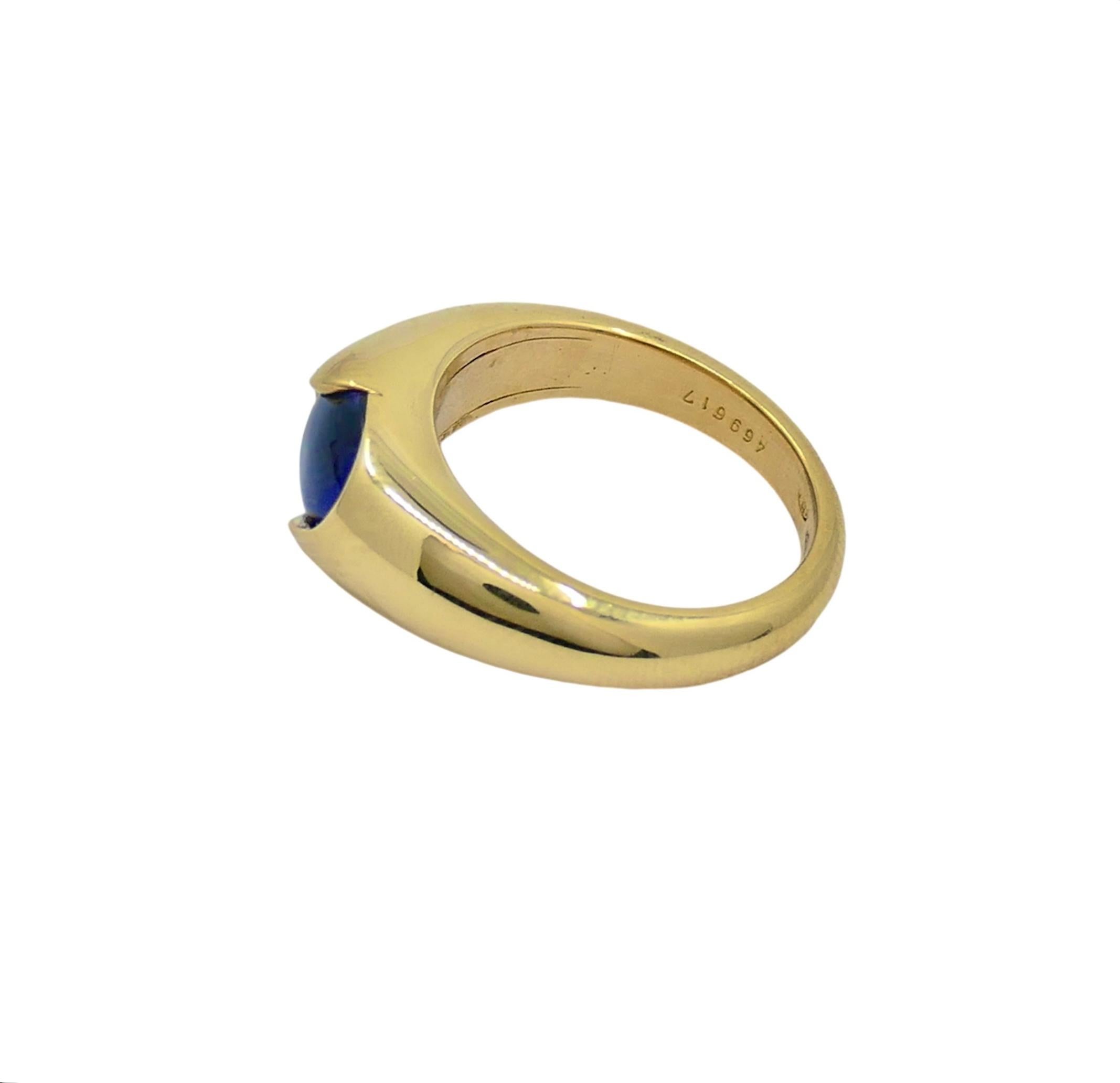 Chaumet Ring Blue Iolite 18k Gold Band For Sale 1