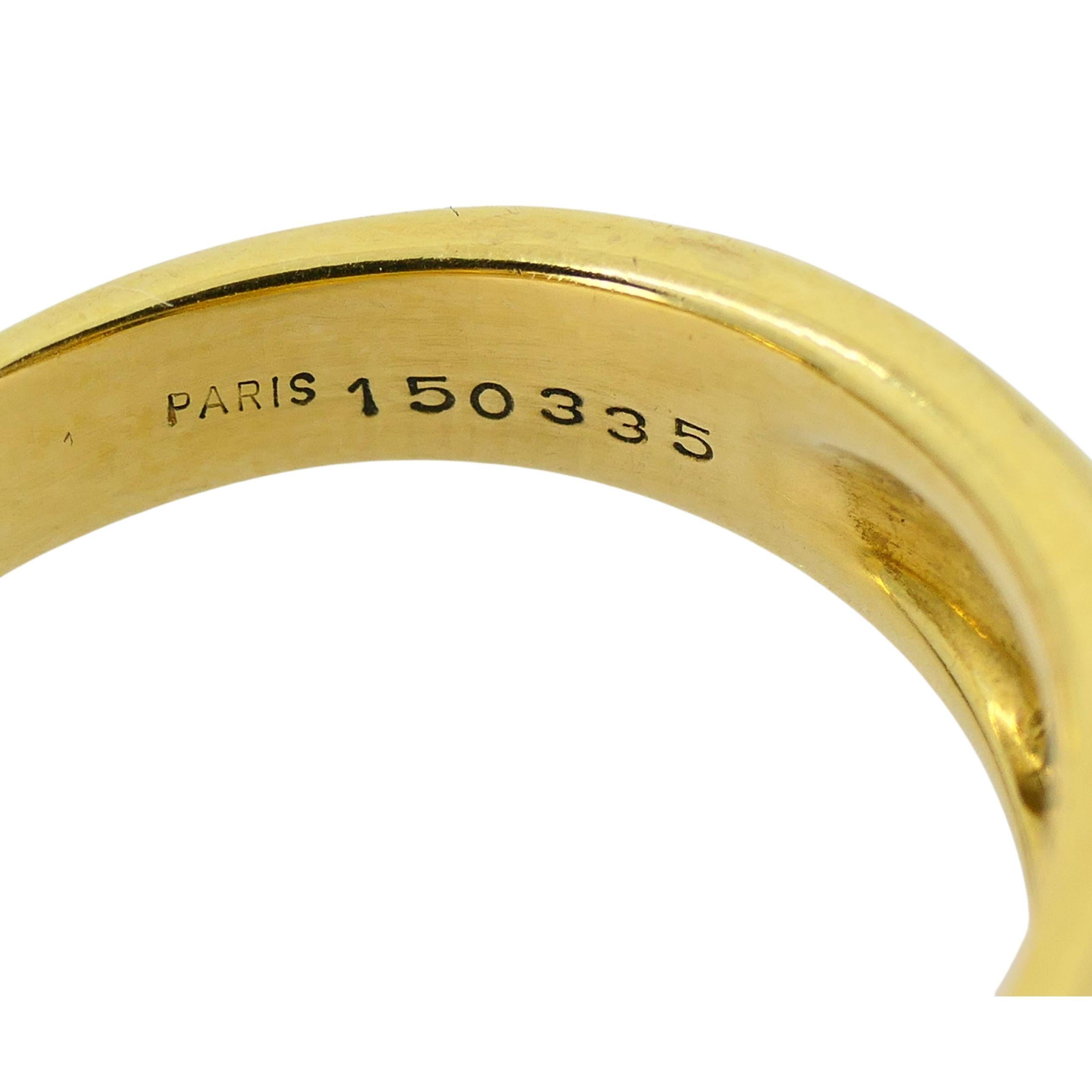 Women's Chaumet Ring Gold Band Sapphire Diamond For Sale