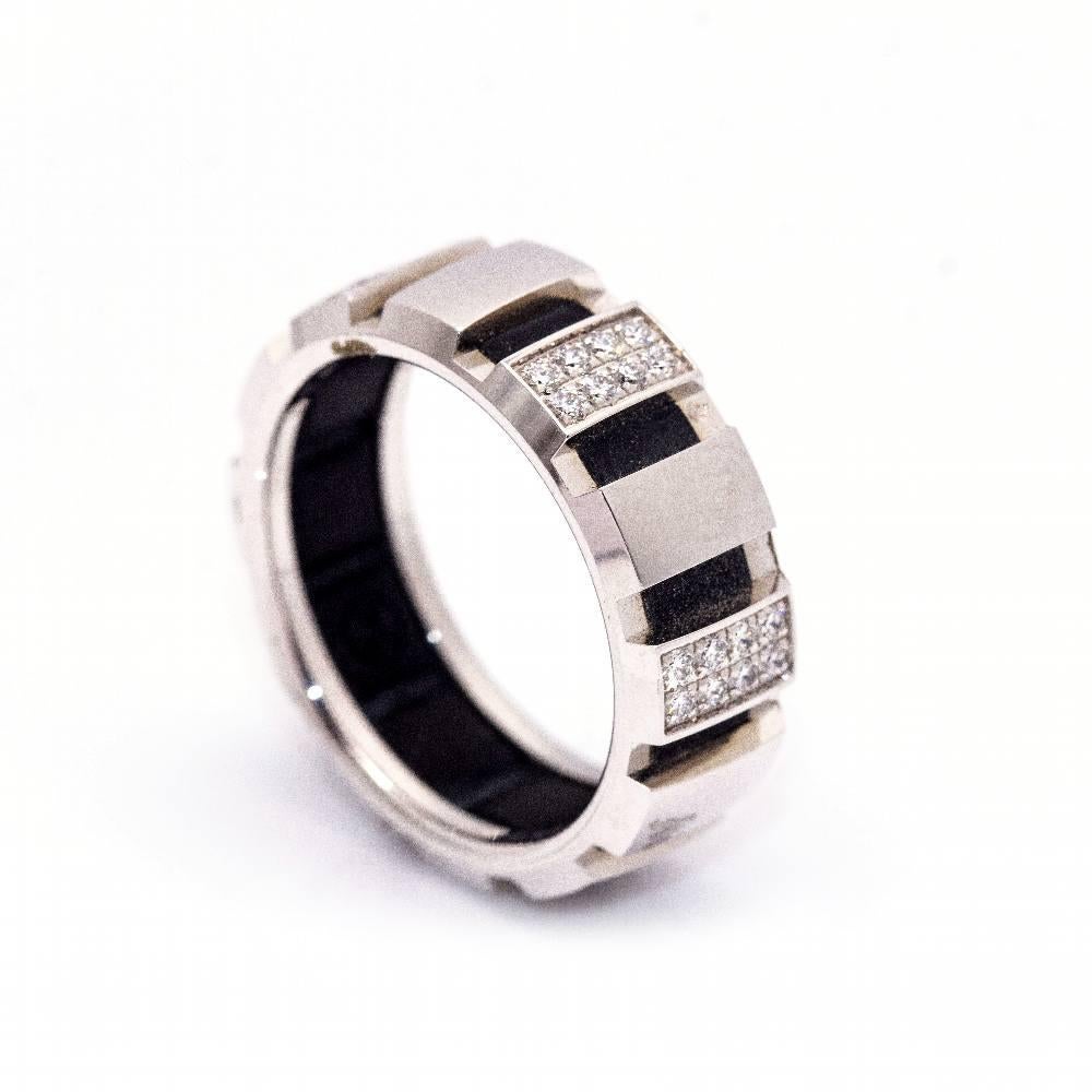 French design ring CHAUMET, CLASS ONE collection in White Gold (with original box and unworn)  Size 13,5 this ring can not be resized, ask for a quotation  18kt White Gold  7,15 grams  Brand new item  Ref.:D361637UZ