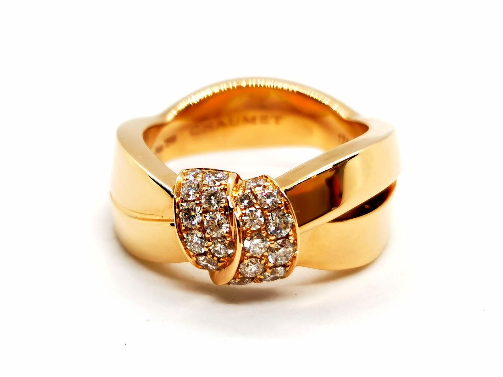 Chaumet Ring Liens Rose GoldDiamond For Sale 2