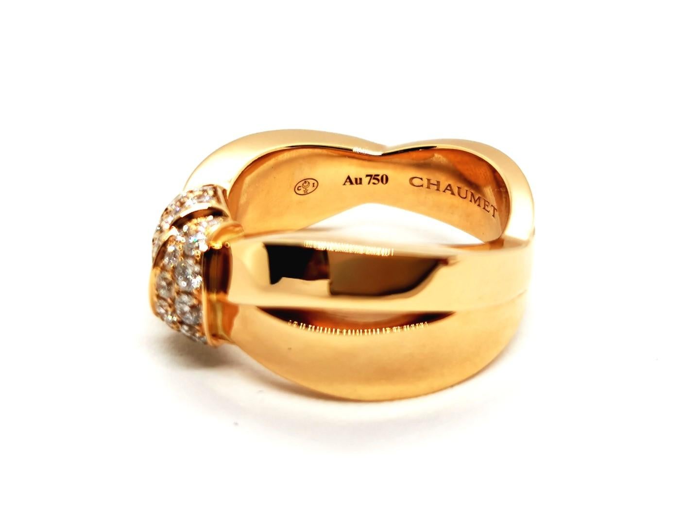 Chaumet Ring Liens Rose GoldDiamond For Sale 3