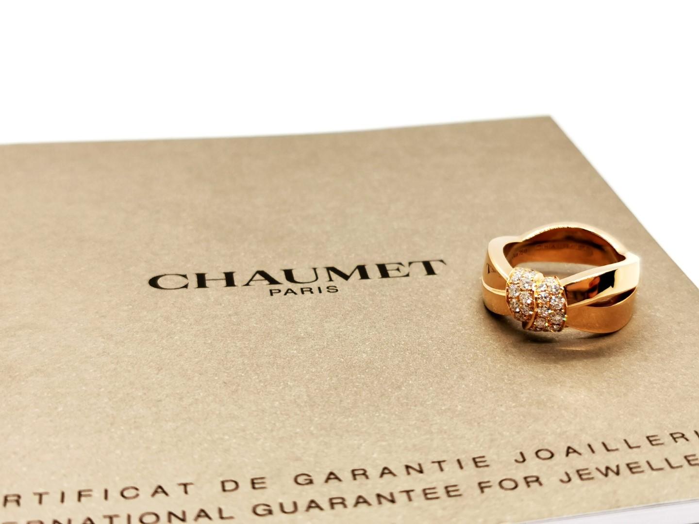 Chaumet Ring Liens Roségold mit Diamanten (Brillantschliff) im Angebot