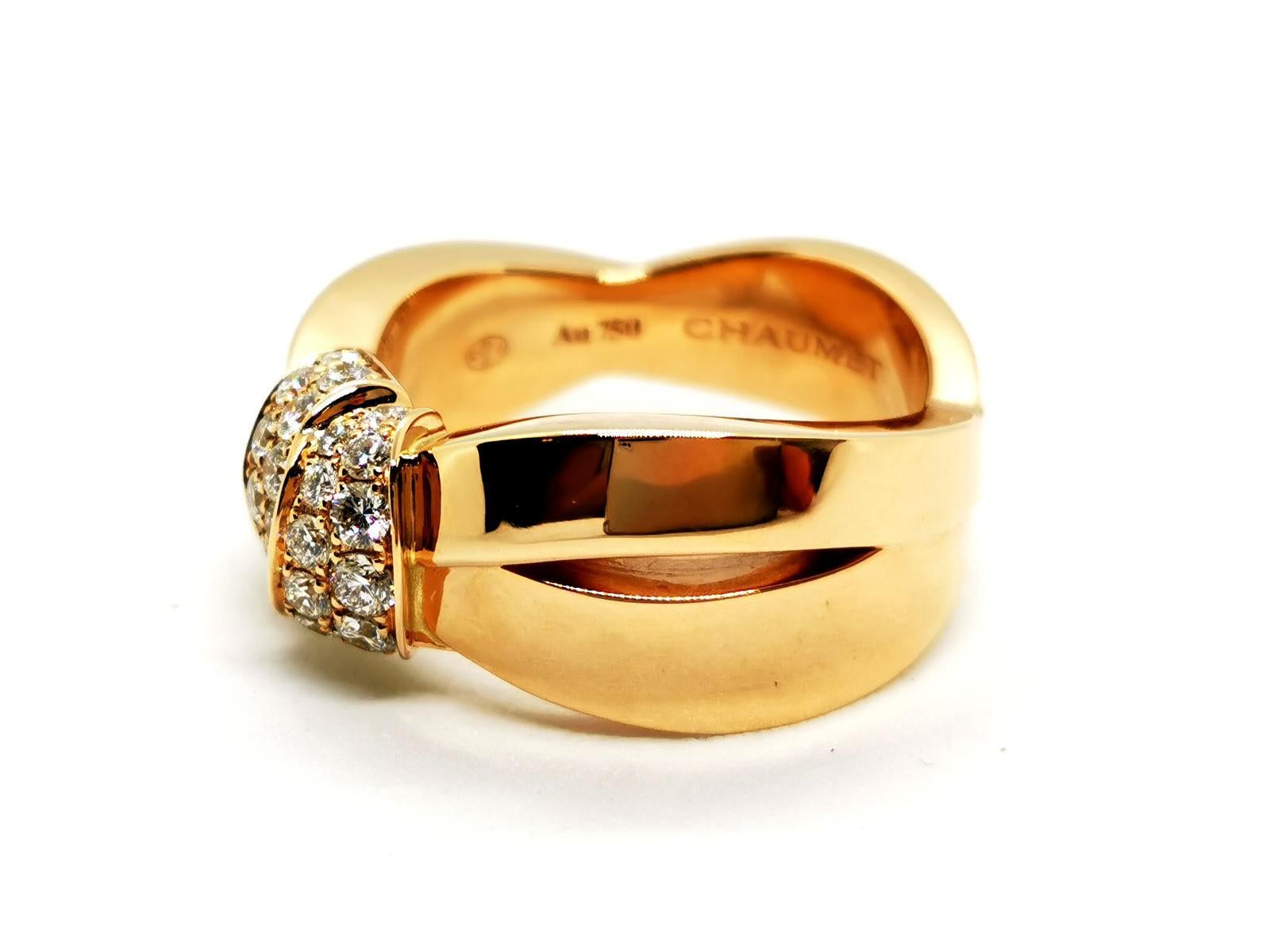 Chaumet Ring Liens Rose GoldDiamond In Excellent Condition For Sale In PARIS, FR