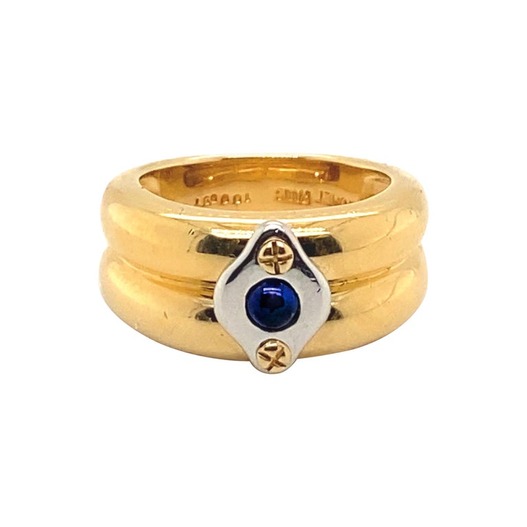 Chaumet Ring with .10 Sapphire 18k For Sale at 1stDibs