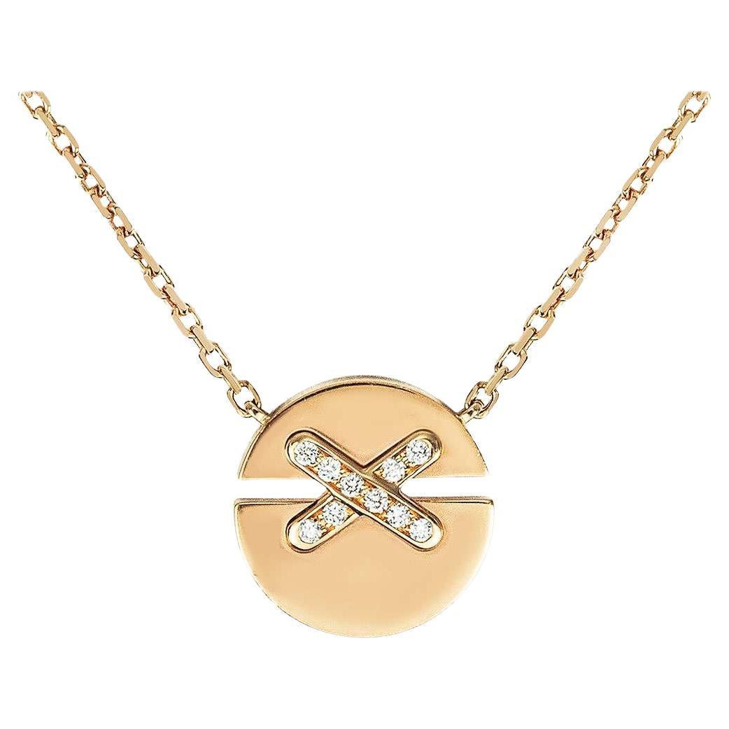 Chaumet Rose Gold Jeux De Liens Harmony Small Pendant en venta