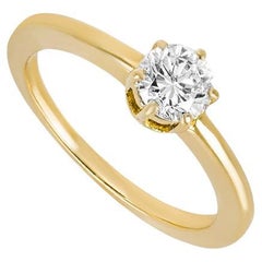 Chaumet Round Brilliant Cut Diamond Engagement Ring .44ct G/VS