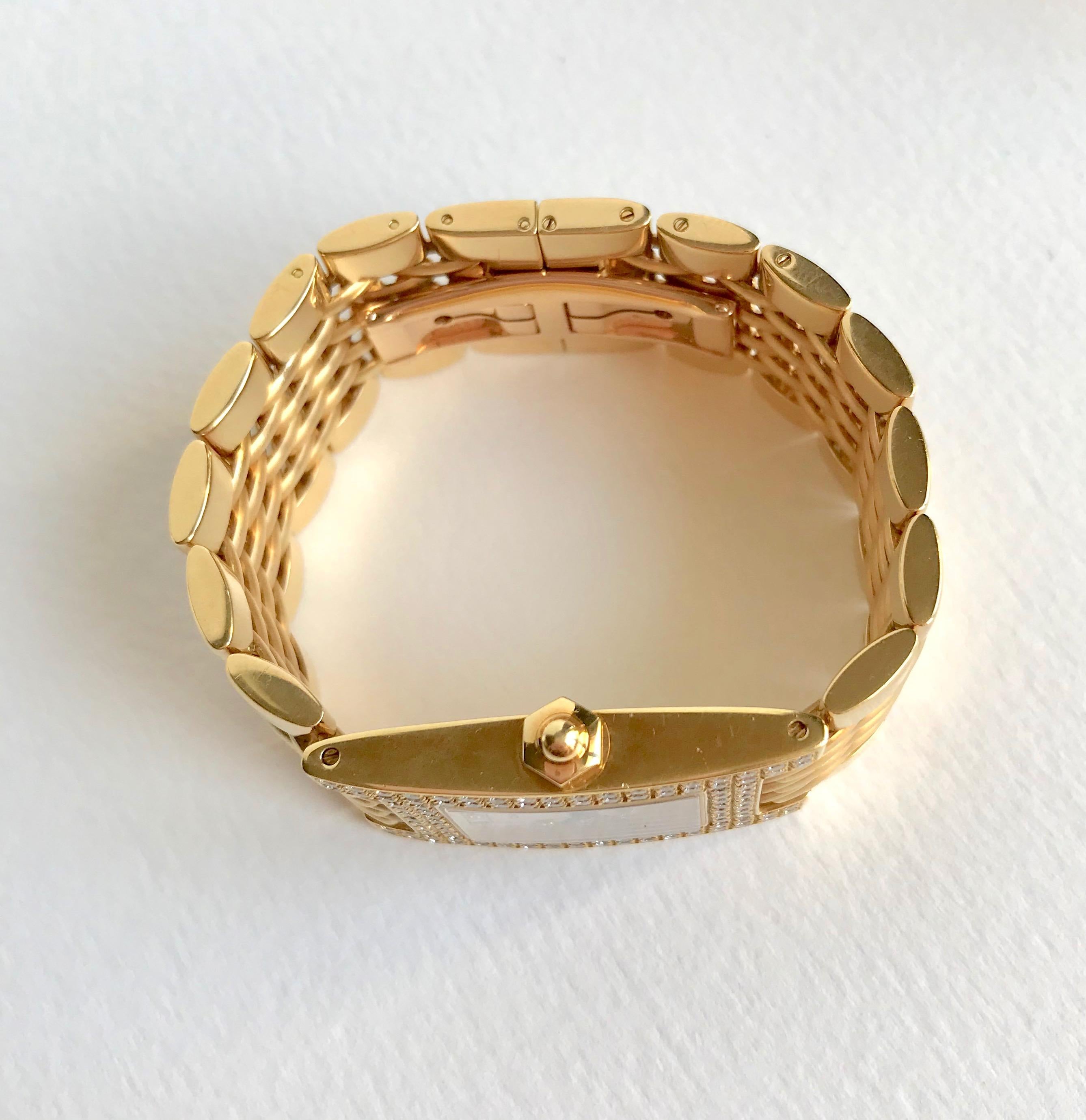 Chaumet Montre-bracelet modèle en or 18 carats et diamants Bon état - En vente à Paris, FR