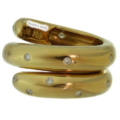 Chaumet Tango Diamond Yellow Gold Wide Band Ring