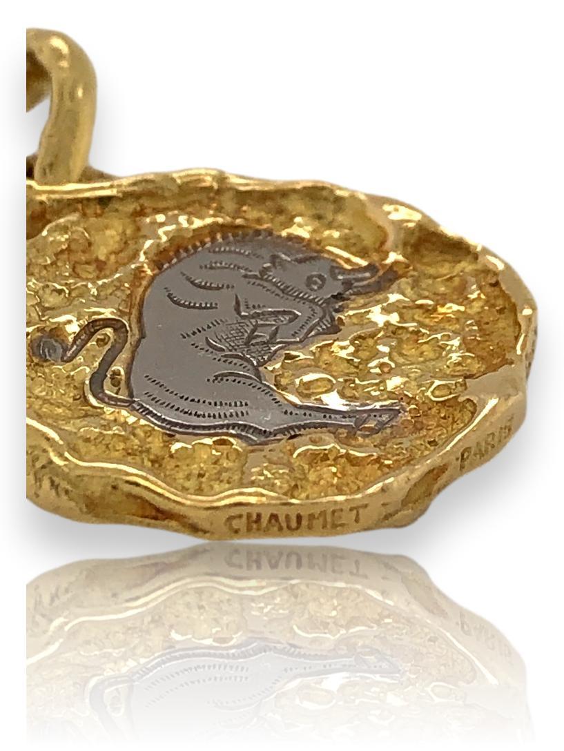 Chaumet Taurus Zodiac Pendant, Paris, circa 1990 In Good Condition In Cincinnati, OH