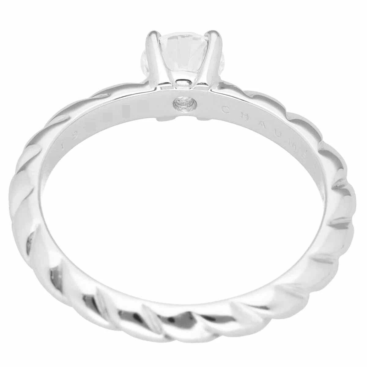 CHAUMET Torsade de Chaumet Solitär Diamant 0,41 Karat D-VVS2 Platinring US 4,5 im Zustand „Gut“ im Angebot in Tokyo, JP