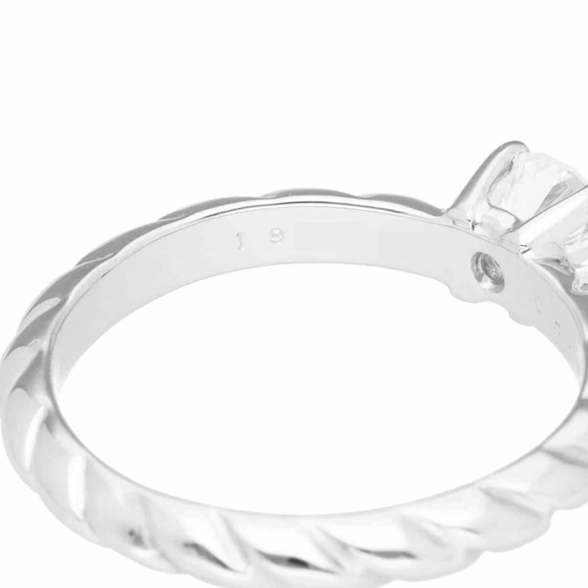 CHAUMET Torsade de Chaumet Solitär Diamant 0,41 Karat D-VVS2 Platinring US 4,5 im Angebot 1