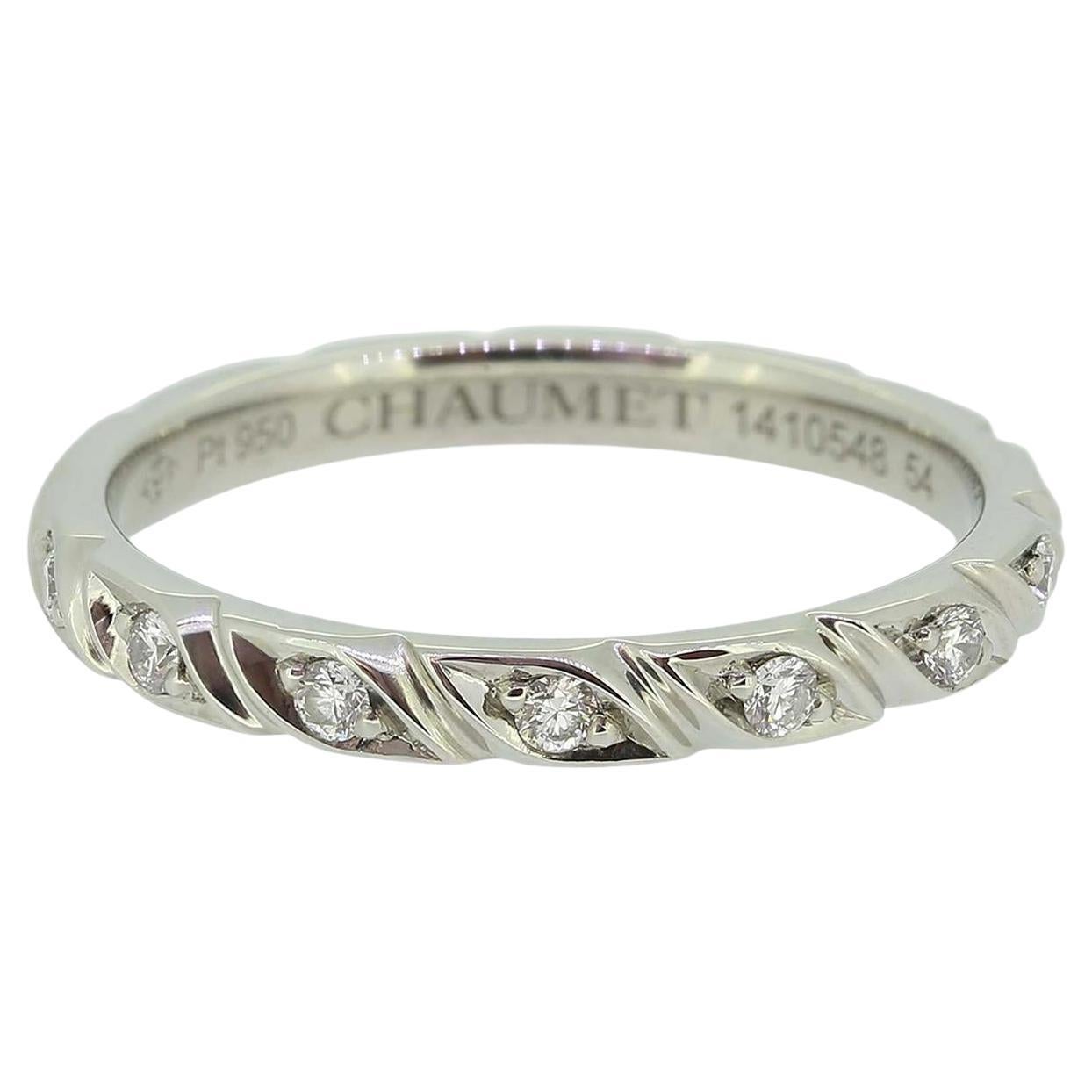 Chaumet Torsade De Chaumet Wedding Band Ring Size N (54)