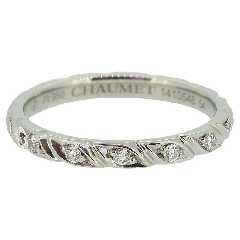 Chaumet Torsade De Chaumet Wedding Band Ring Size N (54) For Sale 