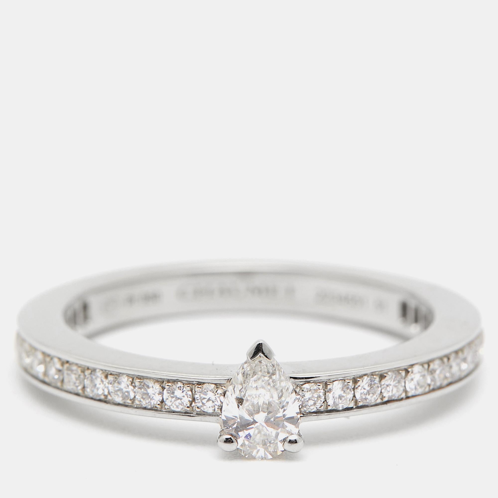 Chaumet Triomphe de Chaumet Diamond Platinum Ring Size 51 For Sale 1