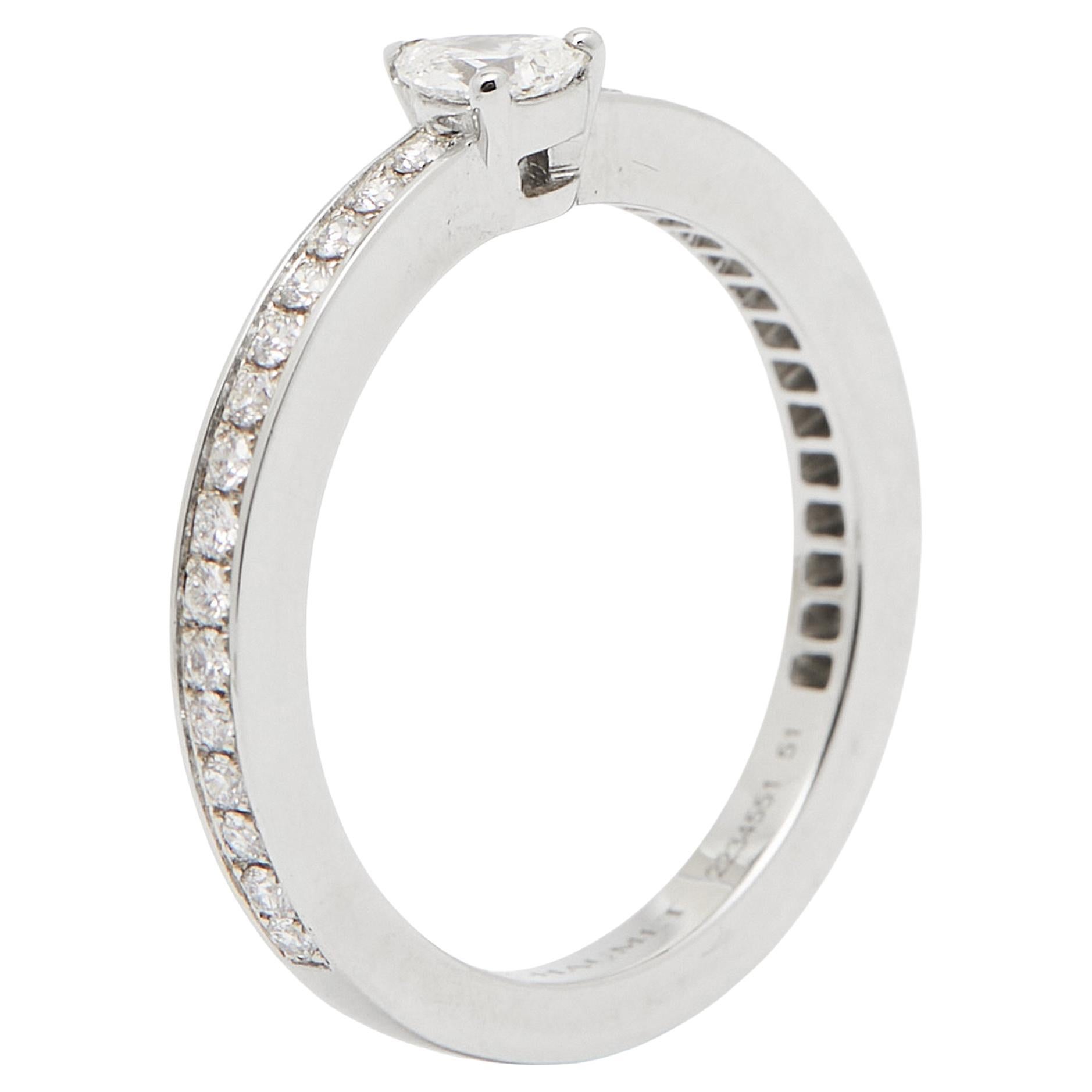 Chaumet Triomphe de Chaumet Diamond Platinum Ring Size 51 For Sale