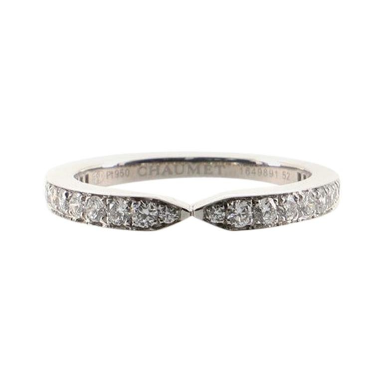 Chaumet Triomphe de Chaumet Wedding Band Platinum with Diamonds Ring