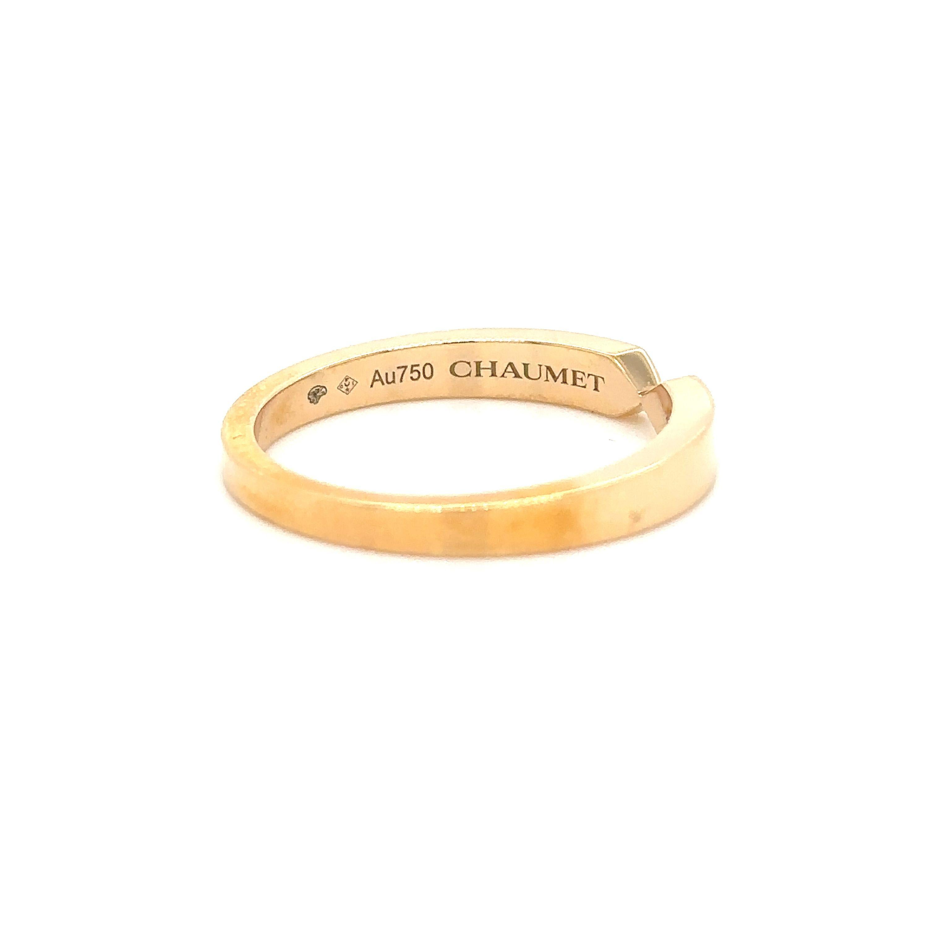 Chaumet Triomphe De Wedding Band Rose Gold In Excellent Condition In SYDNEY, NSW