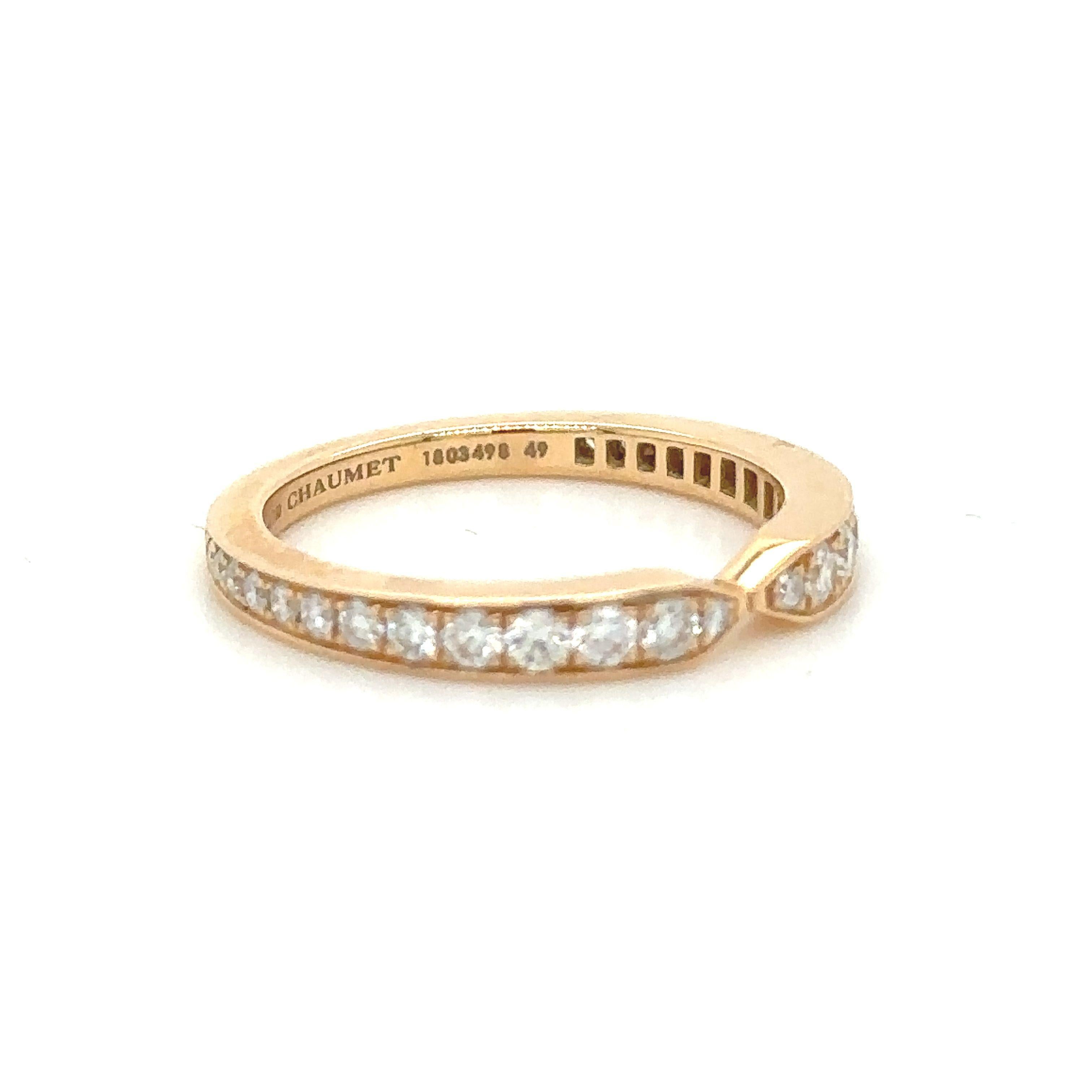 Chaumet Triomphe De Wedding Band with Diamonds 3