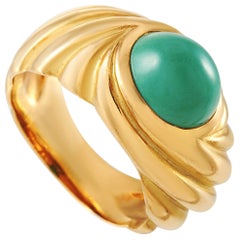 Chaumet Vintage 18 Karat Yellow Gold Turquoise Ring