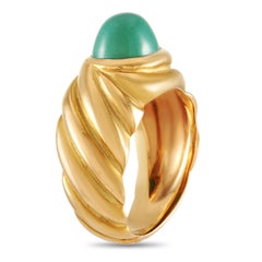 Chaumet Vintage 18 Karat Yellow Gold Turquoise Ring