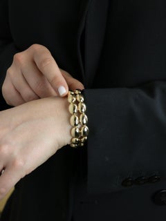 CHAUMET Vintage bangle Magellan bracelet double row in yellow gold