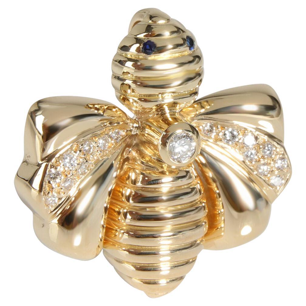 Chaumet Vintage Bee Diamond Pendant in 18K Yellow Gold