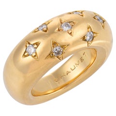 Chaumet Vintage diamond 18k yellow gold dome ring