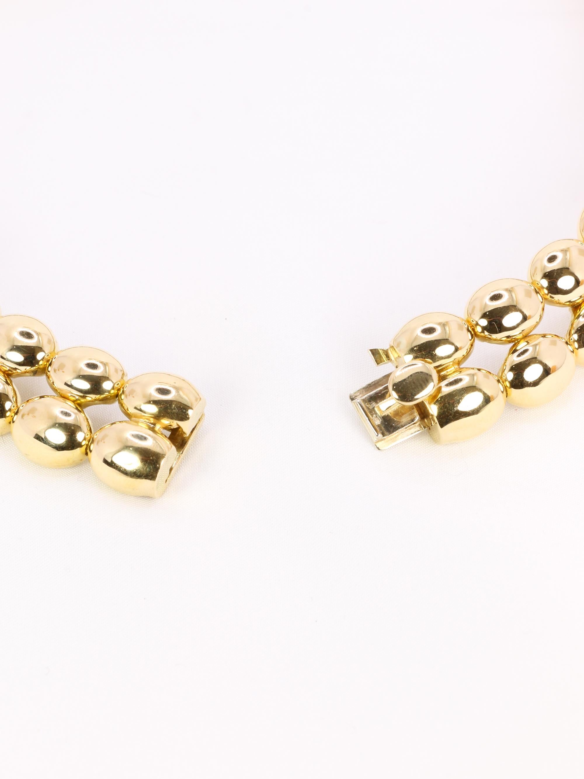 CHAUMET Vintage necklace Magellan model double row in yellow gold For Sale 5