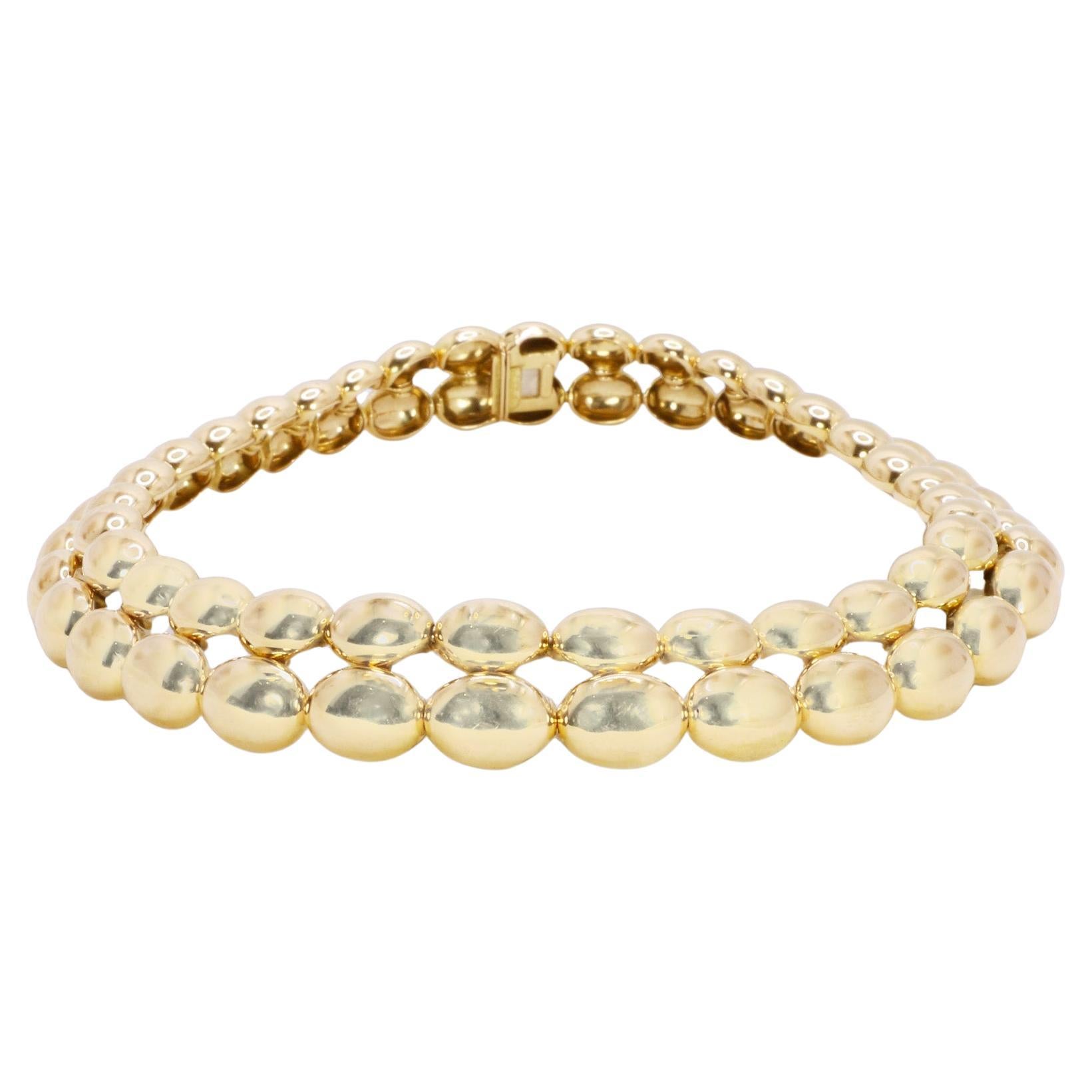 CHAUMET Collier Vintage Model No Row double en or jaune