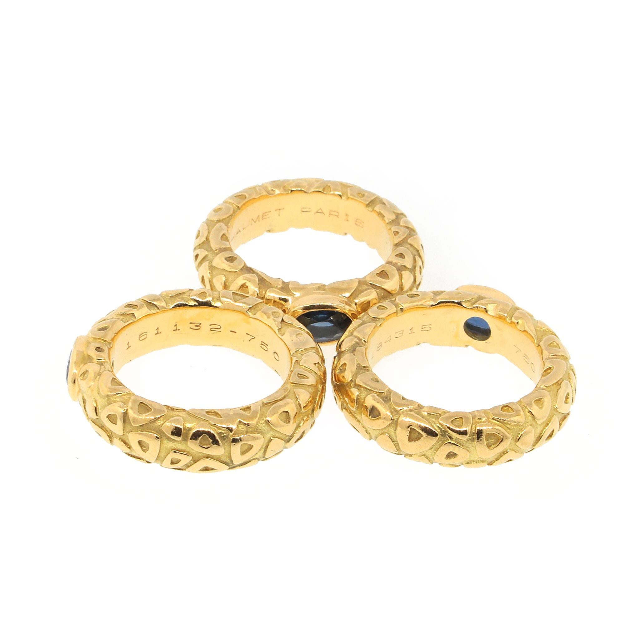 Oval Cut Chaumet Vintage Paris Sapphire Ring For Sale
