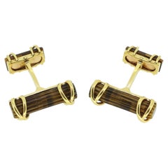 Chaumet Vintage-Manschettenknöpfe aus Tigerauge