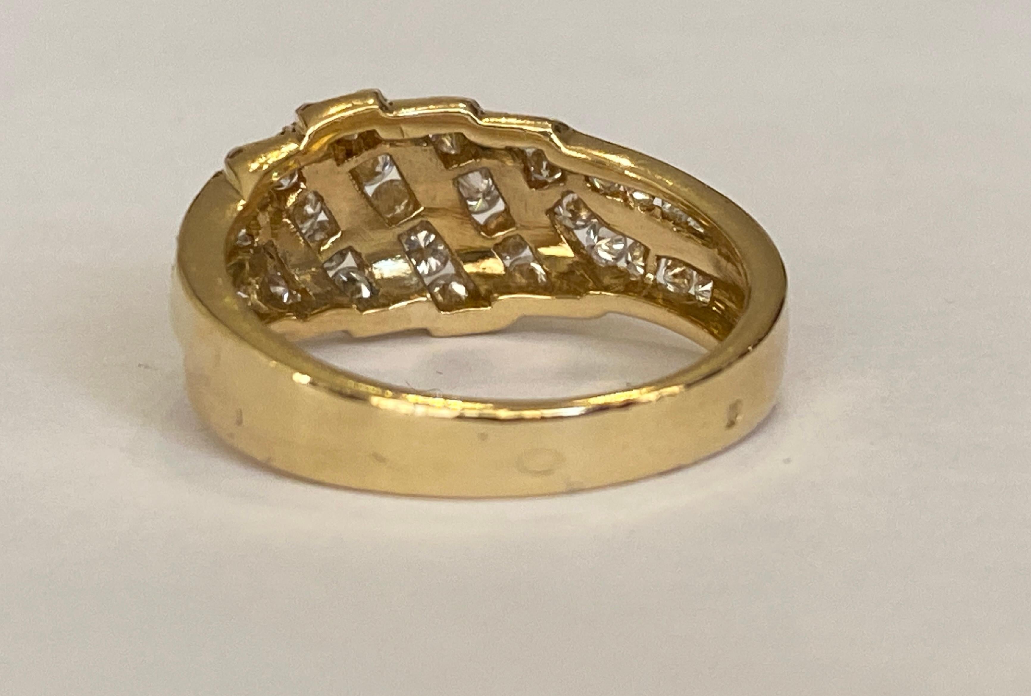 Chaumet  Vintage Yellow gold Diamond Ring For Sale 3