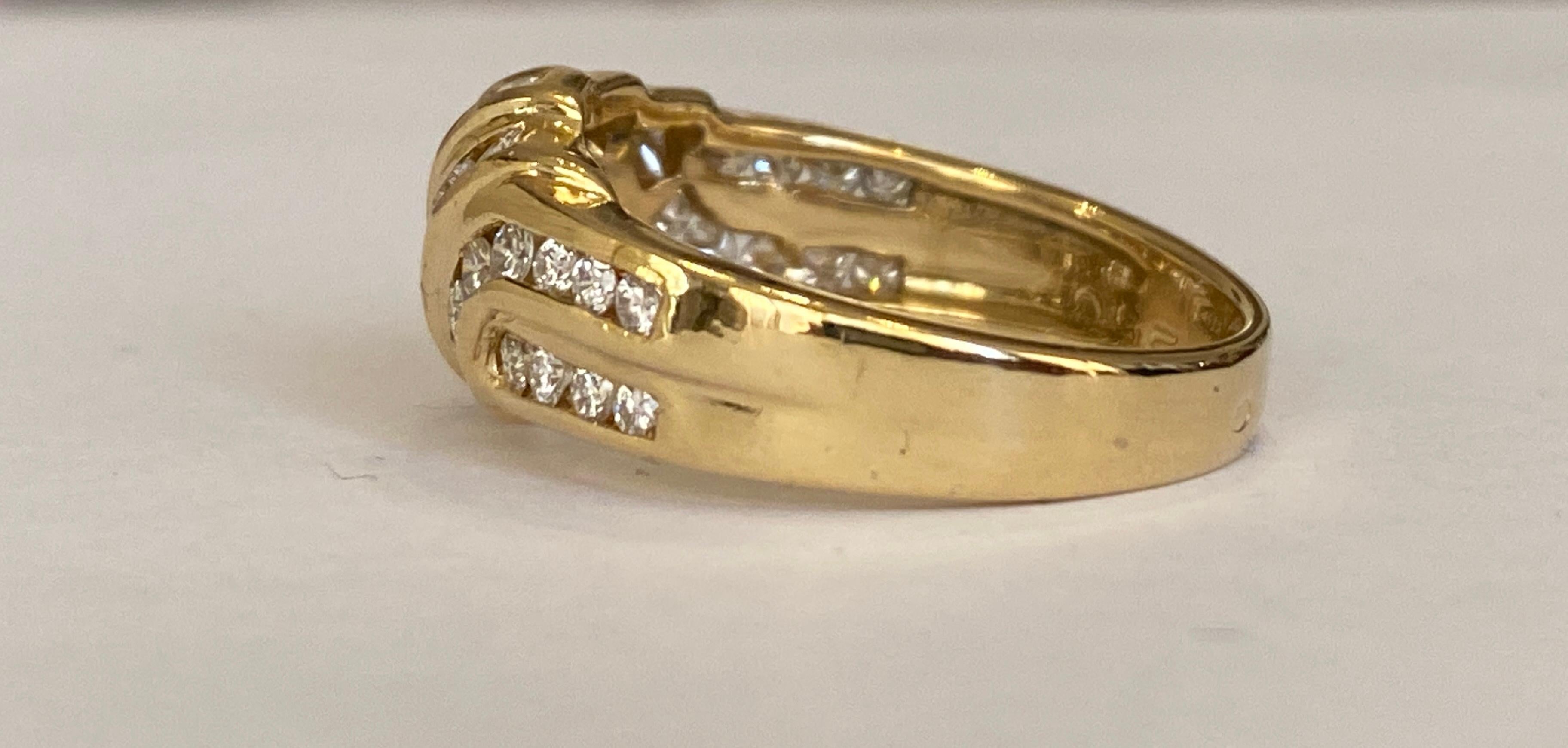 Chaumet  Vintage Yellow gold Diamond Ring For Sale 4