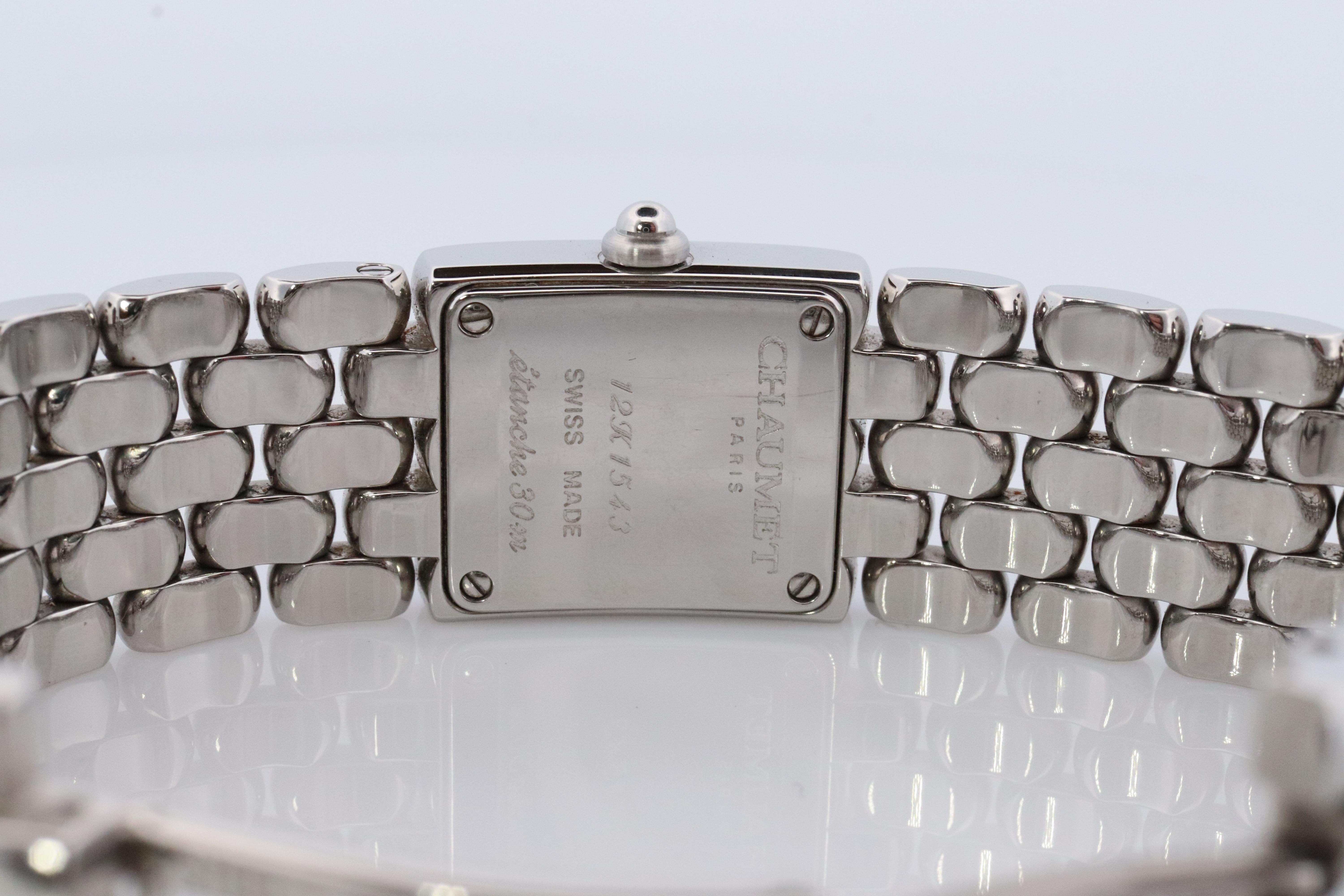 Chaumet Uhr. Chaumet Khesis Damenarmbanduhr aus Stahl mit Diamant-Zifferblatt und Stahlarmband 1
