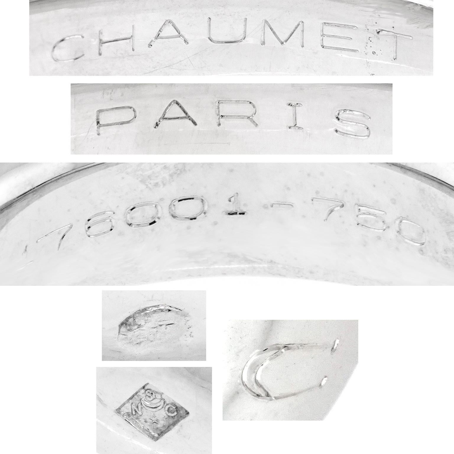 Women's or Men's Chaumet White Gold Anneau Dome Ring