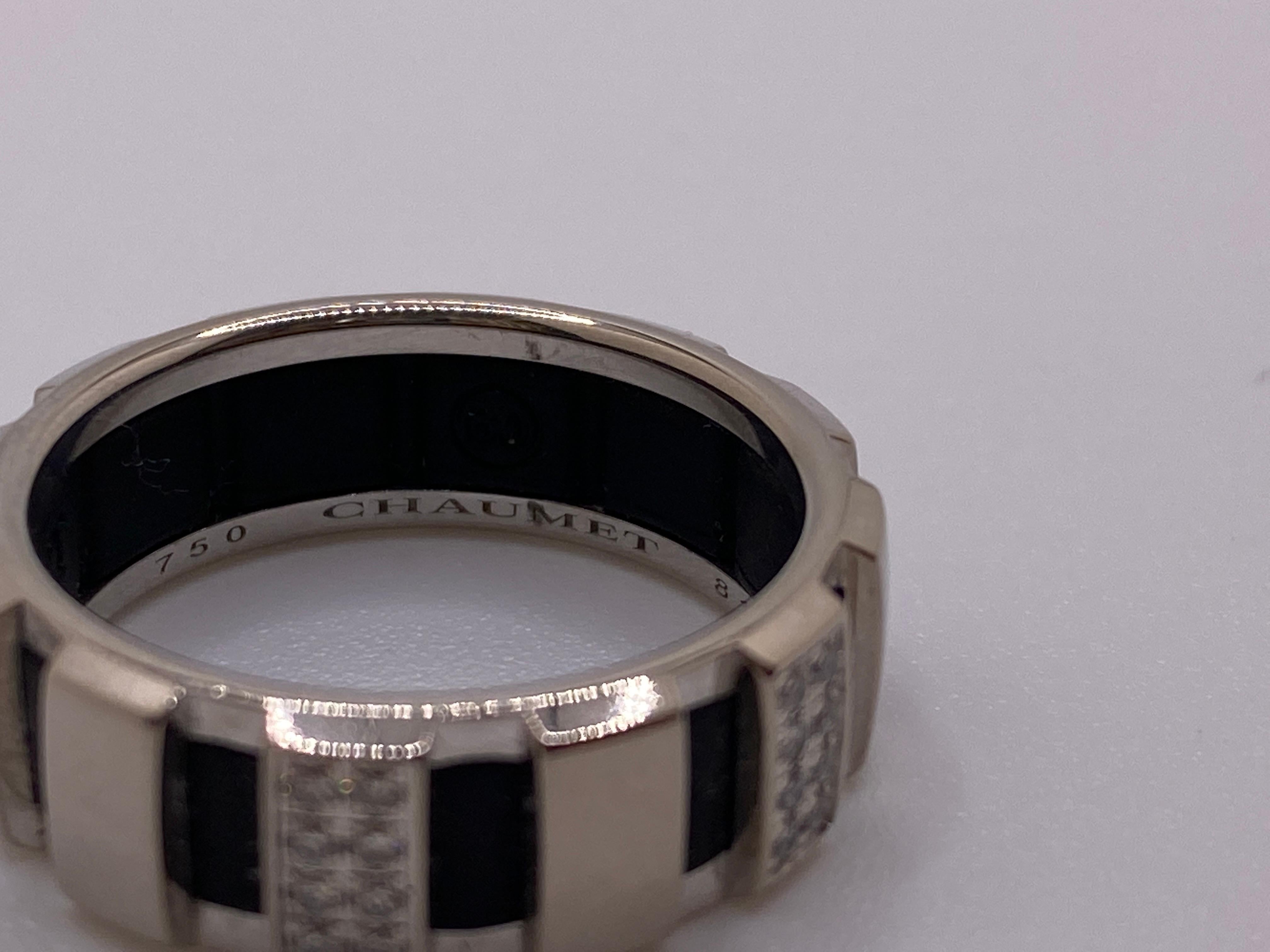 Chaumet White Gold Diamond Class One Ring For Sale 4