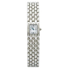 Chaumet Weiße Edelstahl Khesis 99340-040 Damenarmbanduhr 17 mm