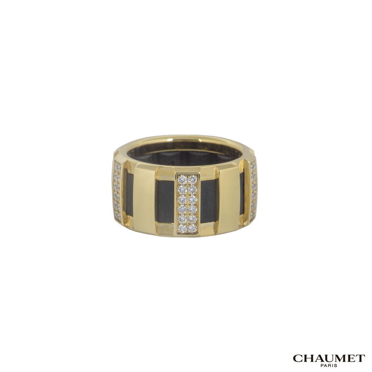 Chaumet Bague Class One en or jaune et diamants Excellent état - En vente à London, GB