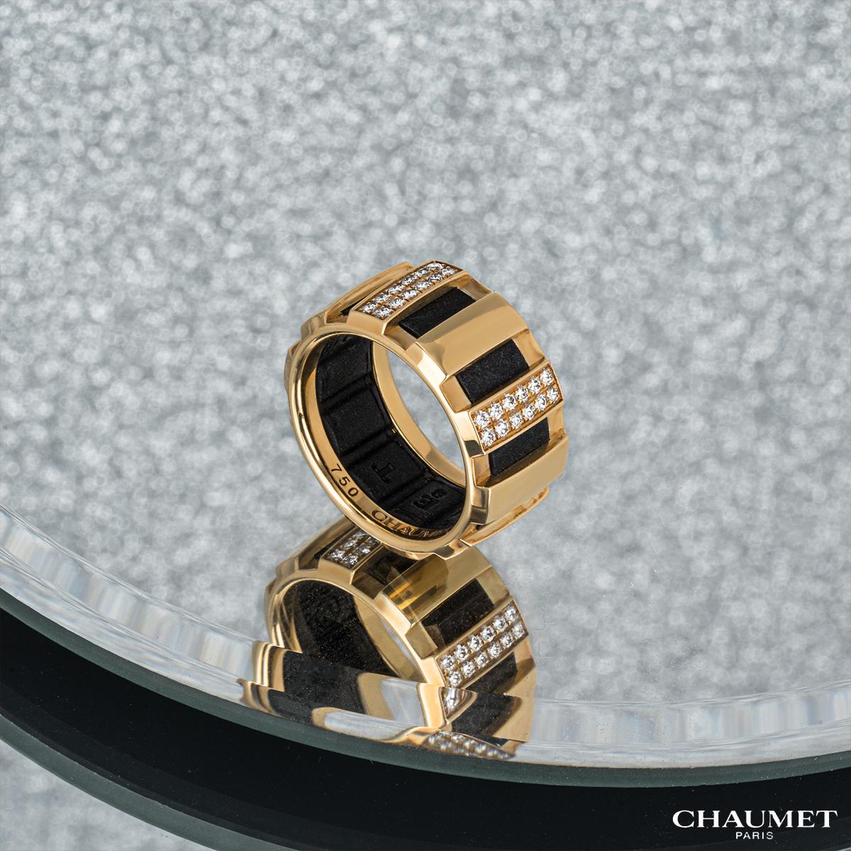 Chaumet Gelbgold Diamant Class One Ring im Angebot 2