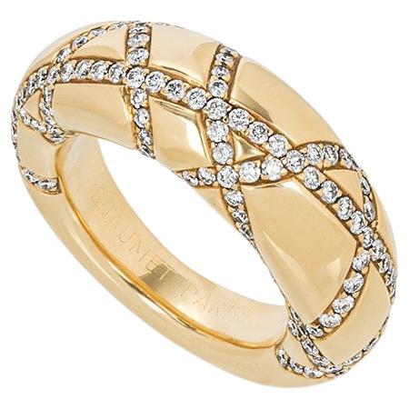 Chaumet Yellow Gold Diamond Dress Ring For Sale at 1stDibs