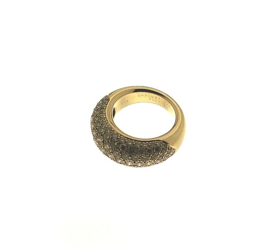 Contemporary Chaumet Yellow Gold Diamond Ring For Sale