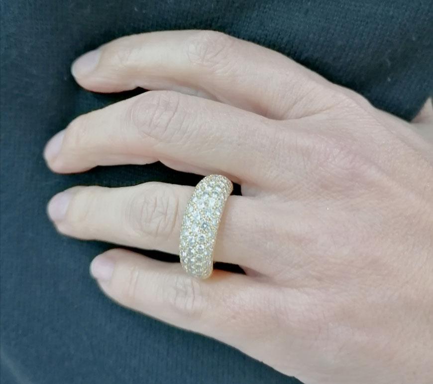 Women's Chaumet Yellow Gold Diamond Ring For Sale