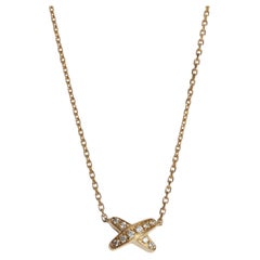 Ciondolo Chaumet in oro giallo con diamante piccolo e modello Jeux de Liens