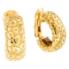 Chaumet Yellow Gold Half Hoop Earrings